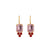 Medium Emerald Trio Cluster Earrings in "Cranberry Crush" *Custom*