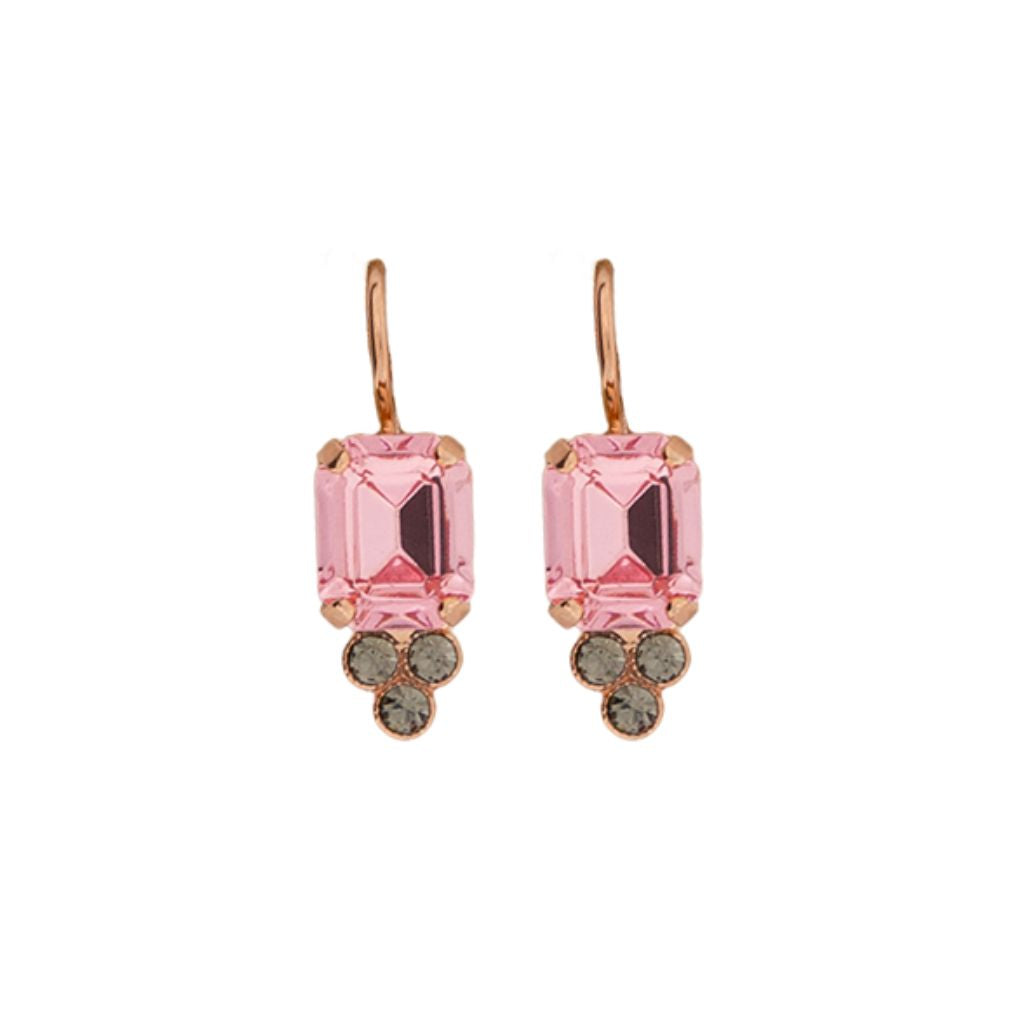 Medium Emerald Trio Cluster Earrings in "Champagne Kisses" *Custom*