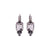 Petite Emerald & Trio Cluster Leverback Earrings in "Black Diamond" - Antique Silver