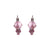 Medium Trio Cluster Leverback Earrings in "Light Rose Pearl" - Antique Silver