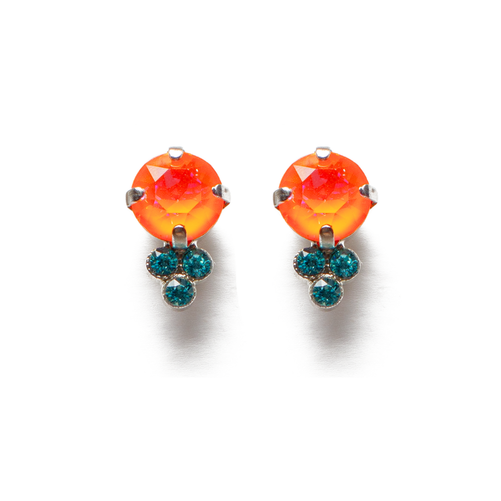 Medium Trio Cluster Earrings in "Coral Cove" *Custom*