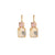 Large Emerald Classic Earrings in "Champagne Kisses" *Custom*