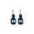 Large Emerald Classic Earrings in "Indigo Blue" *Custom*