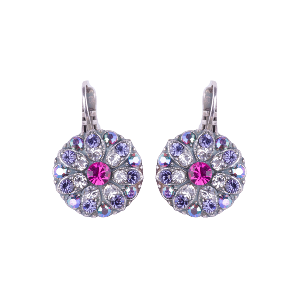 Guardian Angel Earrings in "Sparkle Berry" - Antique Silver