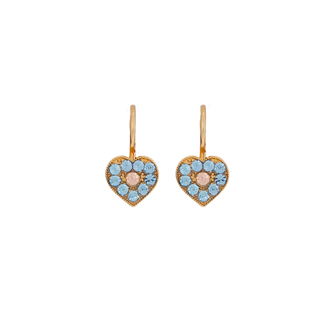 Small Heart Earrings in "First Toast" *Custom*