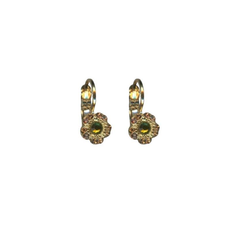 Petite Petunia Leverback Earrings in "Evergreen" *Custom*