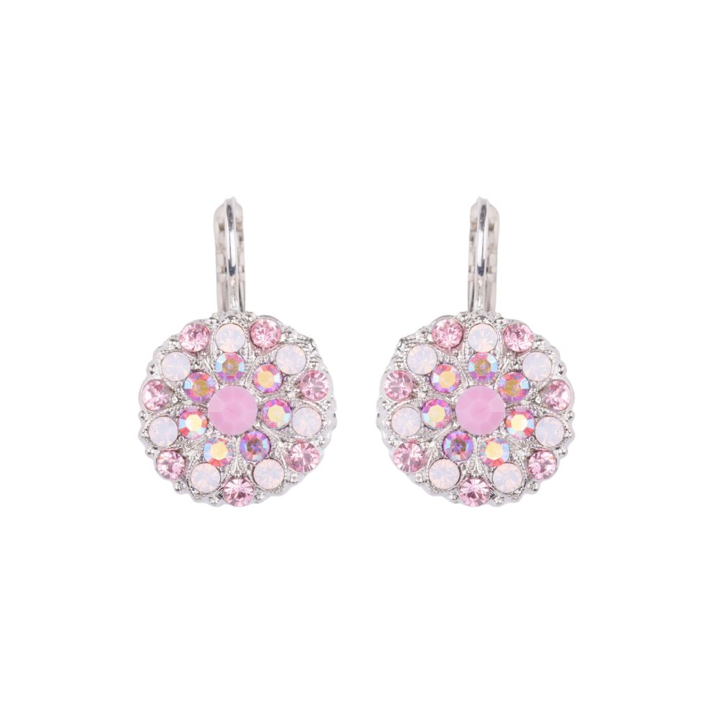 Guardian Angel Earrings in "Light Pink" - Rhodium