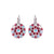 Guardian Angel Leverback Earrings in "Ruby & Aurora Borealis" - Rhodium