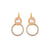 Open Circle with Cluster Element Earring in "Champagne and Caviar" - Yellow Gold