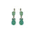 Extra Luxurious Double Pear Leverback Earrings in "Sun-Kissed Azure" *Custom*