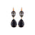 Double Pear Earrings in "Tuxedo" - Yellow Gold
