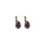 Pear Leverback Earrings in "Wildberry" - Yellow Gold