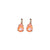 Pear Leverback Earrings in "Sun-Kissed Peach" - Rose Gold