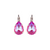 Pear Leverback Earrings in "Sun-Kissed Blush" - Rhodium