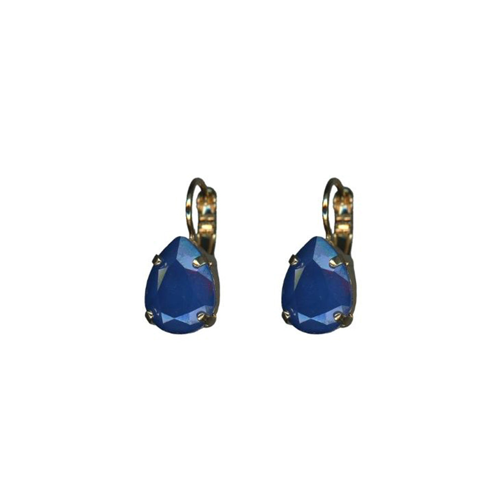 Pear Leverback Earrings in "Royal Blue" *Custom*