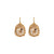 Pear Halo Leverback Earrings in "Amaretto" *Custom*