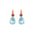 Single stone and Pear Leverback Earrings in "Coral Cove" - Yellow Gold