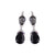Double Pear Embellished Leverback Earrings in Sun-Kissed "Tuxedo" *Custom*
