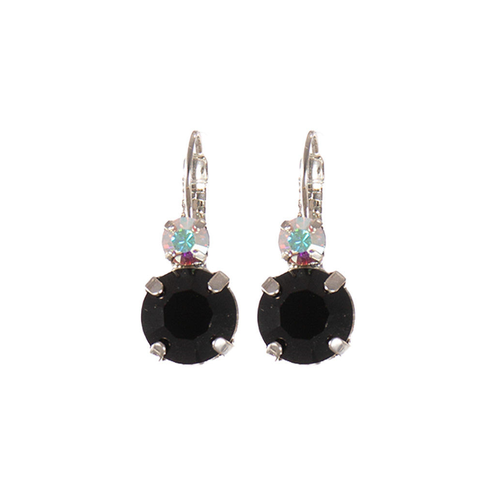 Large Double Stone Earrings in "Obsidian Shores" *Custom*
