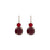 Large Double Stone Earrings in "Cranberry Crush" *Custom*