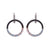 Large Open Circle Leverback Earrings in "Tuxedo" *Custom*