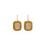 Emerald Cut Halo Leverback Earrings in "Countdown Gown" *Custom*