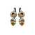 Pave Element with Pear Drop Leverback Earrings in "Jackie" - Antique Silver