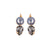 Pave Element with Pear Drop Leverback Earrings in "Morning Mist" - Yellow Gold