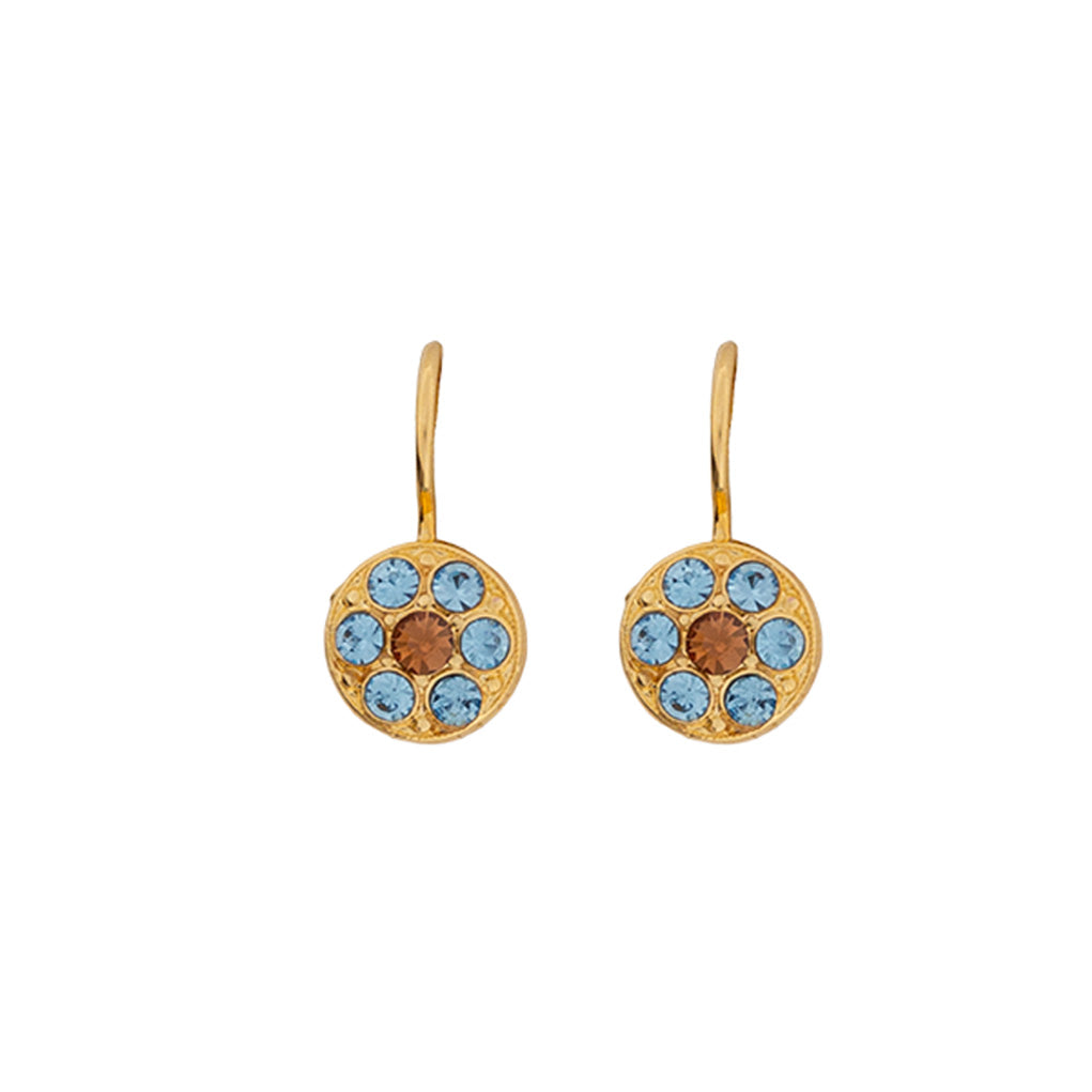 Petite Round Cluster Leverback Earrings in "First Toast" *Custom*