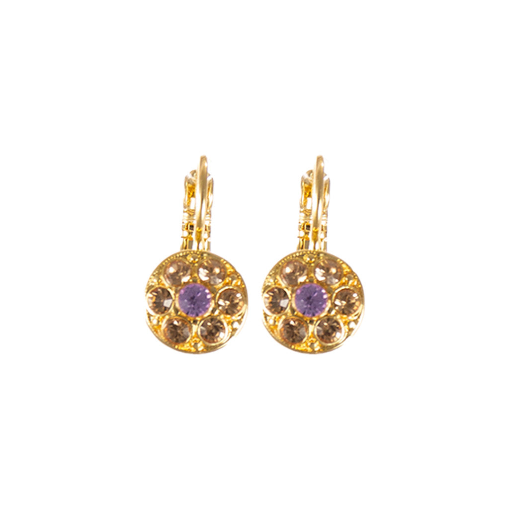 Petite Round Cluster Leverback Earrings in "Cello Solo" *Custom*