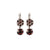 Small Round Cluster Earrings with Drop in "Velvet Encore" *Custom*