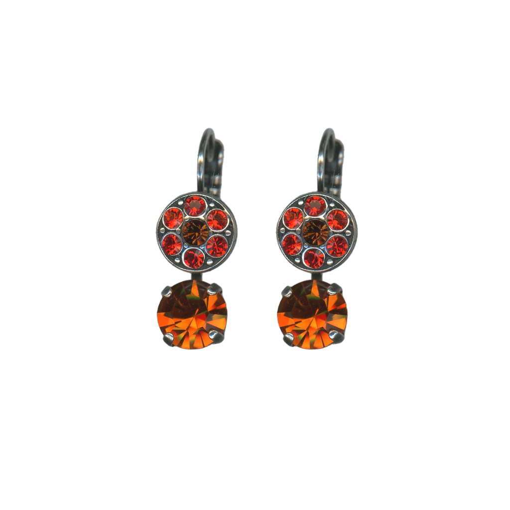 Medium Drop Leverback Earrings in "Pumpkin Spice" *Custom*