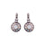 Double Round Cluster Leverback Earrings in "On a Clear Day" - Antique Silver