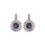 Double Round Cluster Leverback Earrings in "Tuxedo" *Custom*
