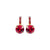 Large Embellished Single Stone Leverback Earrings in "Siam" *Custom*