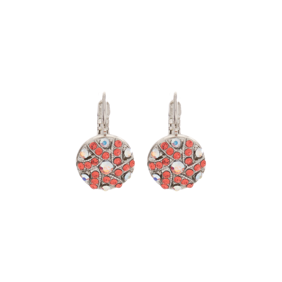 Swirl Pavé Post Earrings in "Sunset Drive-In" *Custom*