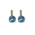 Large Embellished Single Stone Leverback Earrings in "Forget Me Not" *Custom*