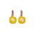 Large Embellished Drop Earrings in "Polka-Dot Bikini" - Yellow Gold