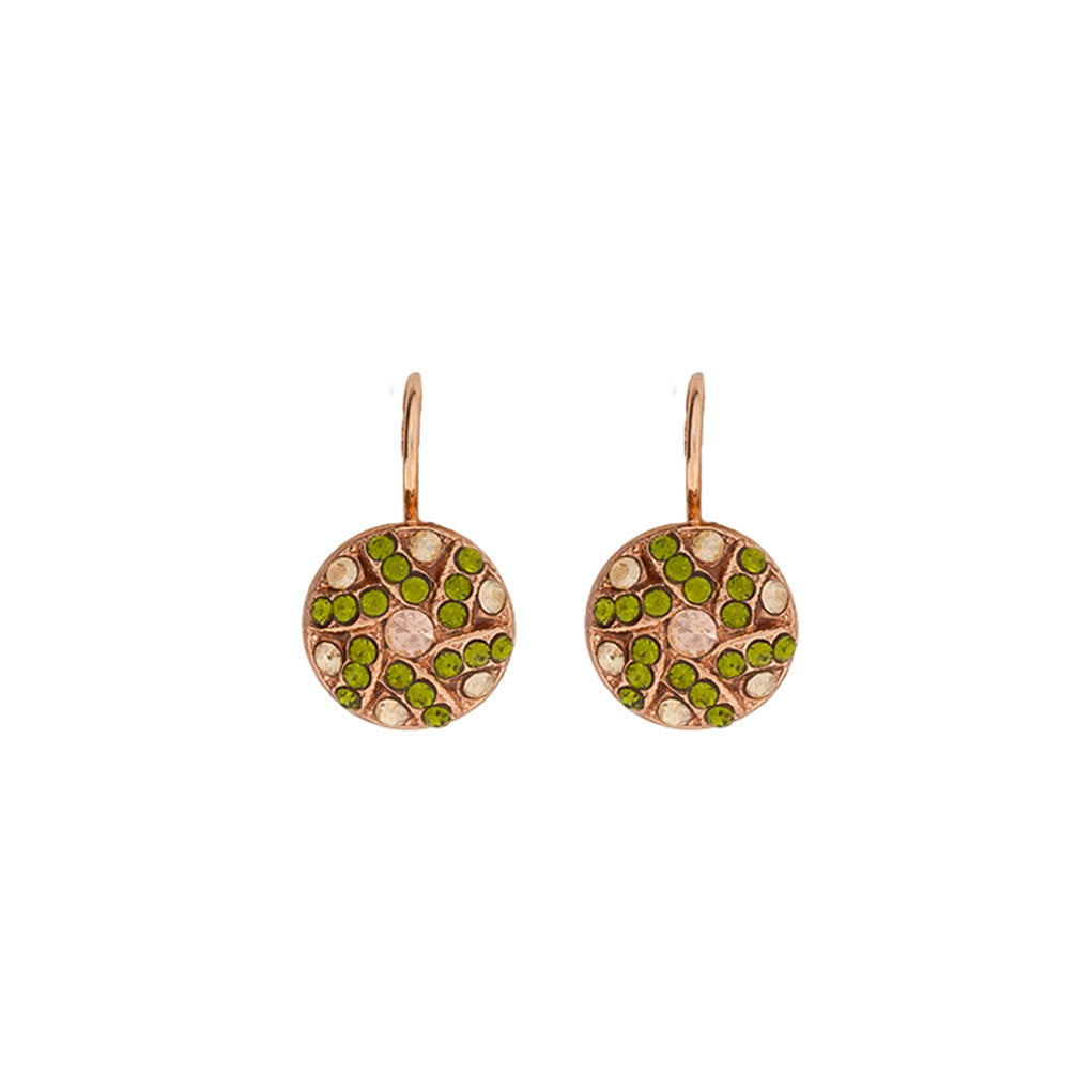 Swirl Pavé Post Earrings in "Olive Garnish" *Custom*