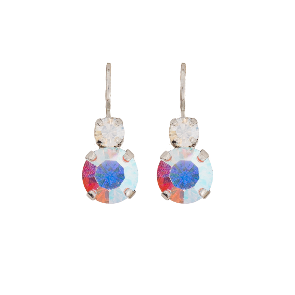 Large Double Stone Leverback Earrings "Winds of Change" *Custom*