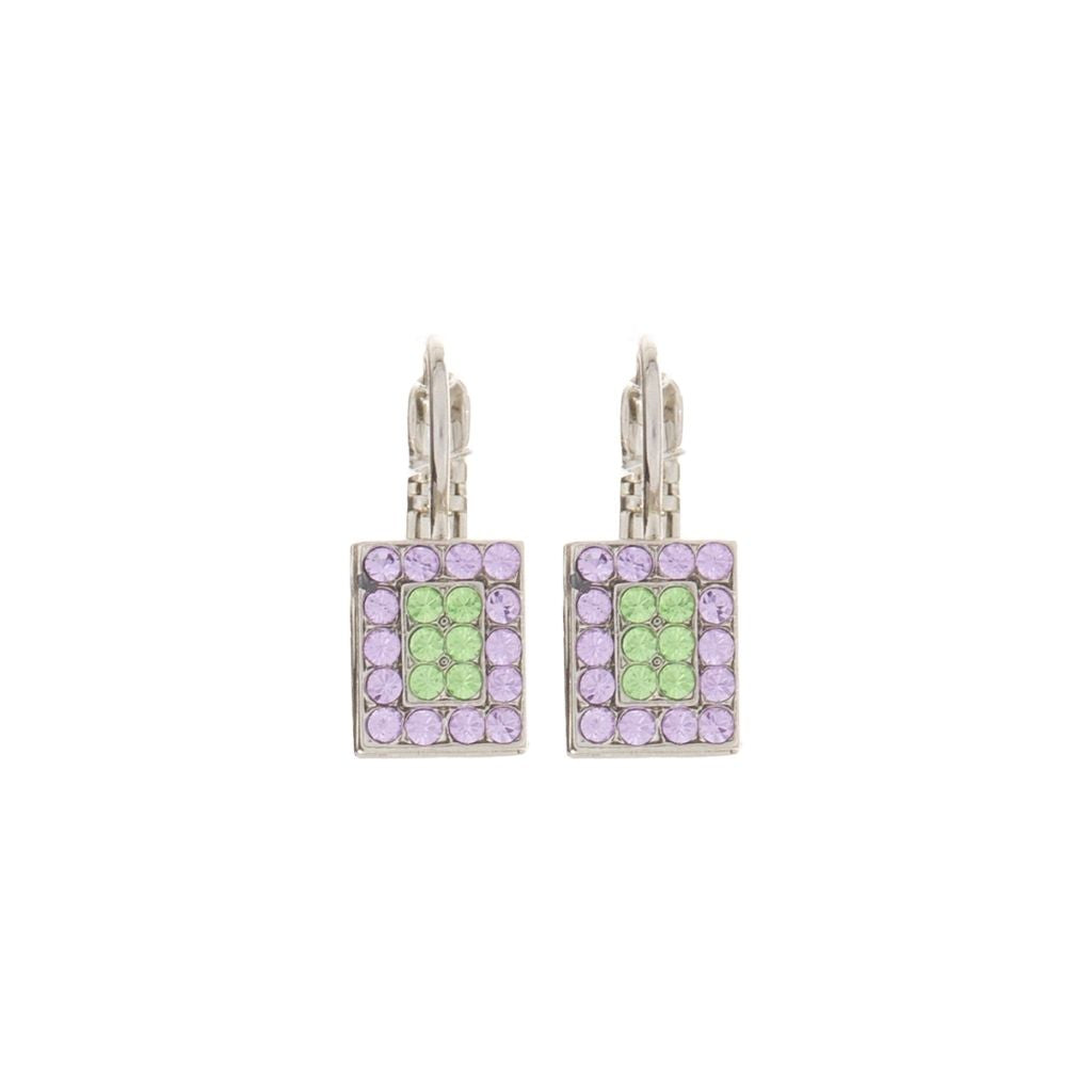 Rectangle Pavé Earrings in "Polka-Dot Bikini" *Custom*