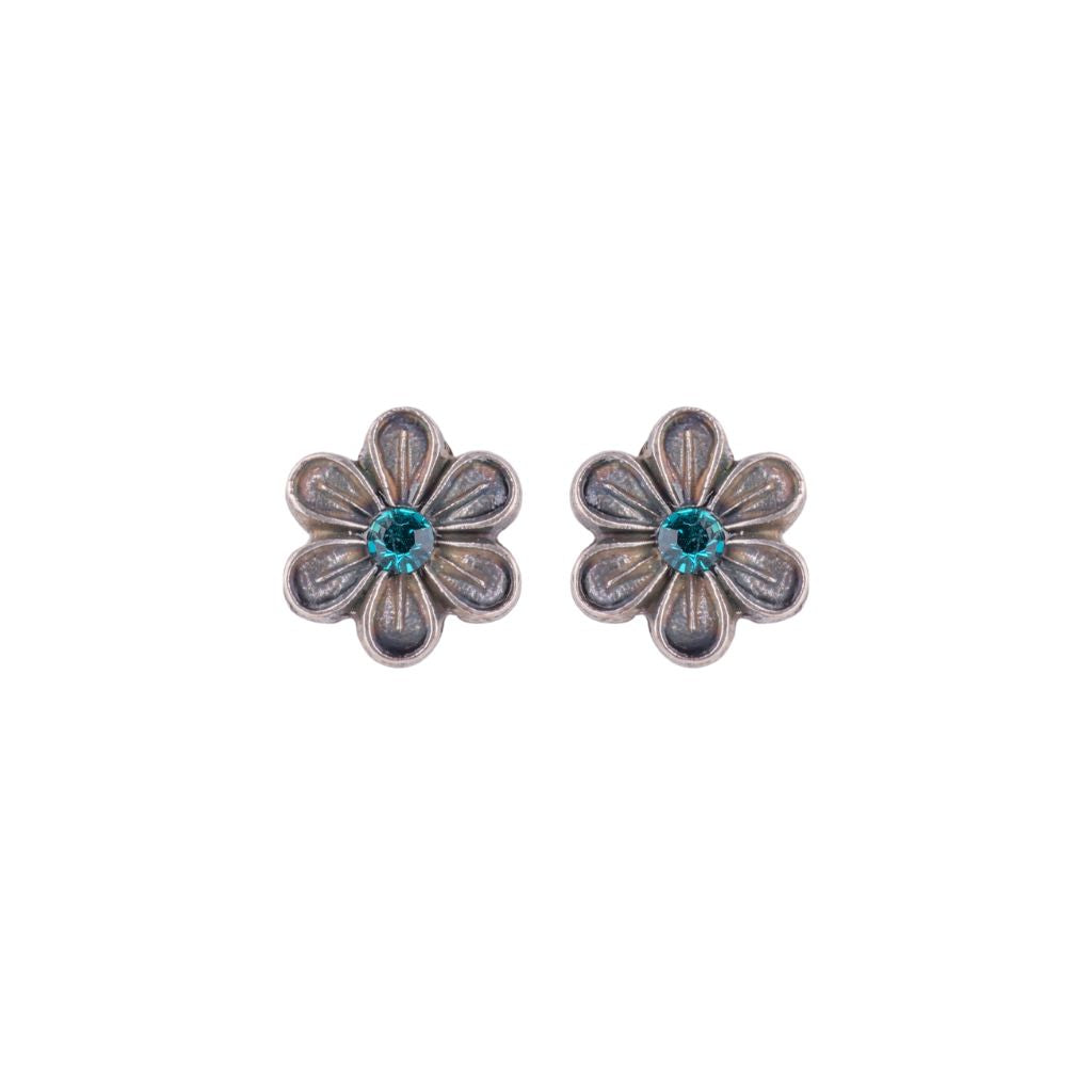 Cosmo Post Earrings in "Ivy Villa" - Antique Silver