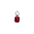 Small Emerald Charm -Choose Your Color- Rhodium