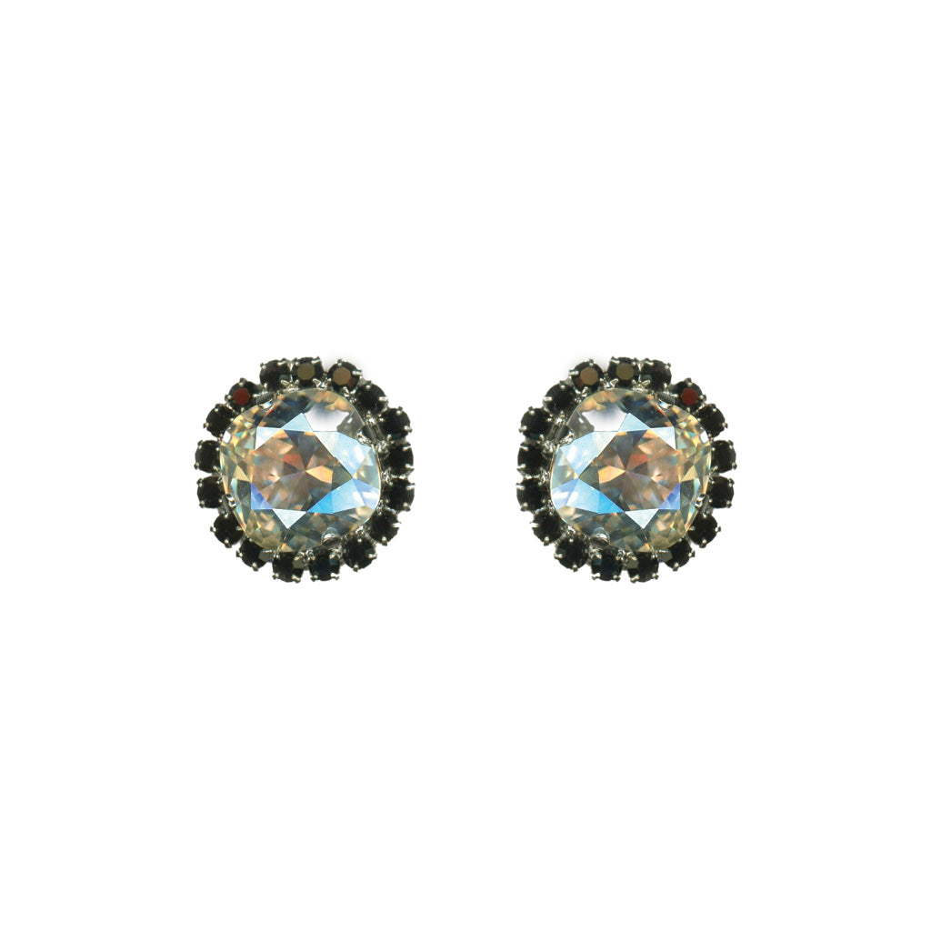 Cushion Cut Cluster Post Earrings in "Obsidian Shores" *Custom*