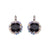 Cushion Cut Cluster Leverback Earrings in "Tuxedo" *Custom*