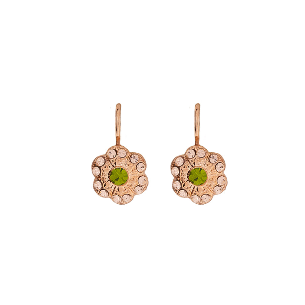 Large Flower Earrings in "Olive Garnish" *Custom*