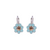 Medium Flower Earrings in "Evergreen" - Rhodium