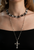 Long Oval Necklace in "Jet Diamond" *Custom*