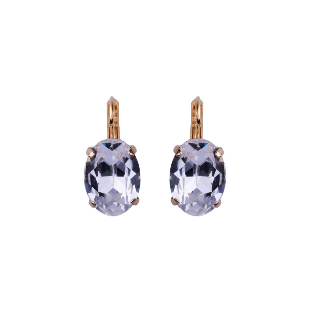 Oval Leverback Earrings in "Clear" *Custom*