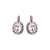 Extra Luxurious Oval Halo Leverback Earrings in "On a Clear Day" - Antique Silver